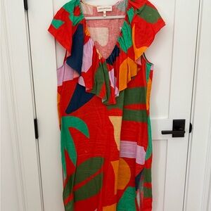 Mara Hoffman Multicolor Ruffled Midi Dress